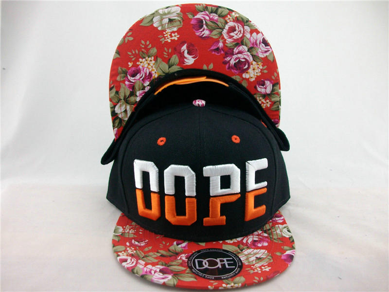 Dope Black Snapback Hat JT4 0512